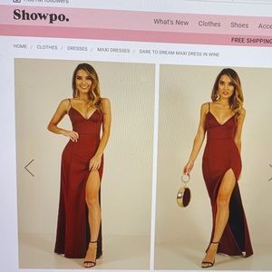 Showpo floor length dress for formal event